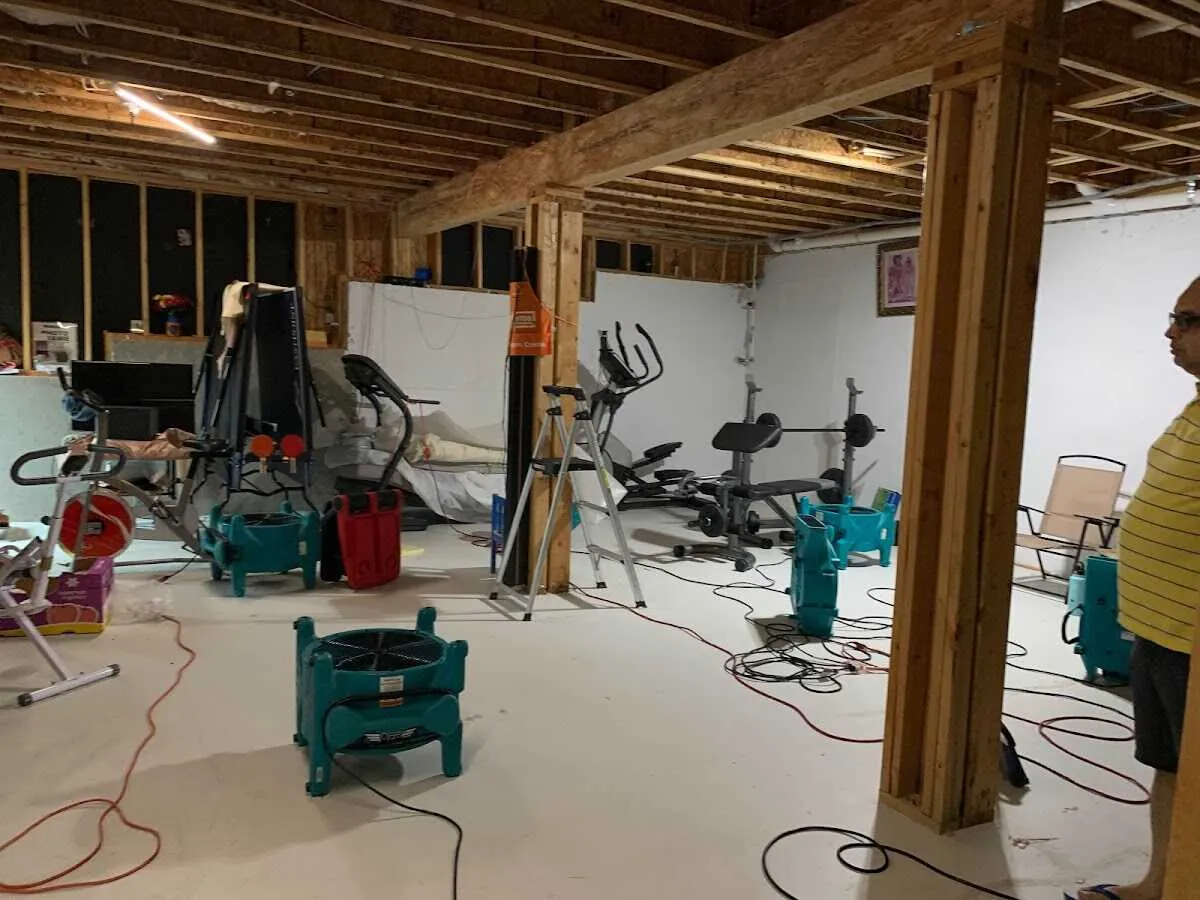 Basement drying equipment setup for Odor Removal & Deodorization in Logansport